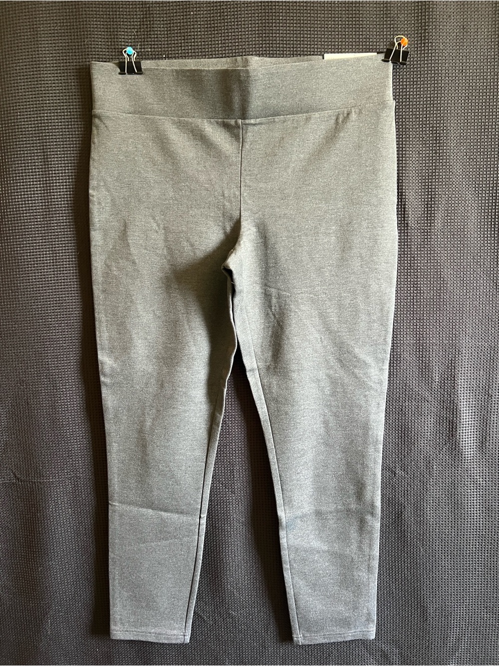 LOFT Gray Mid Rise Leggings Women’s Size L Stretch Pull On Ankle Pants NWT